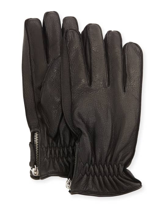 Portolano CashmereLined Leather Gloves Neiman Marcus