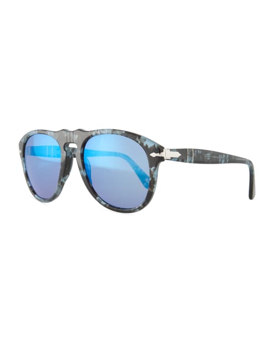 Persol 649 Series Mirrored Aviator Sunglasses Neiman Marcus