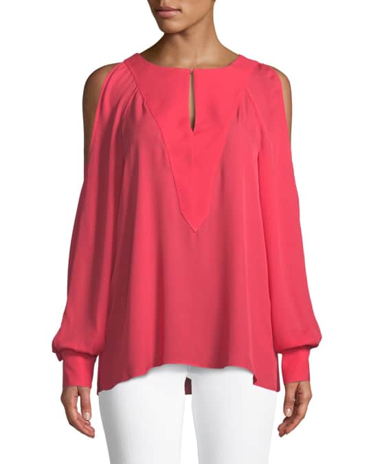 Tahari cold deals shoulder top