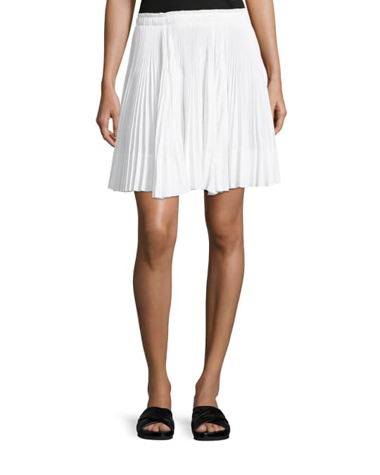 Vince multi-pleated shop short skirt