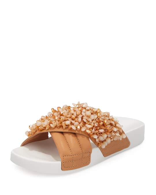 Tory burch logan satin sales slide sandal