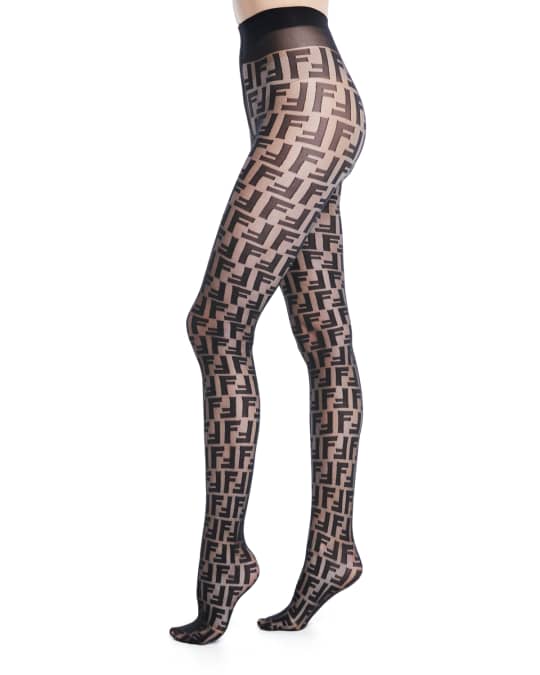 Fendi logo emblazoned tights deals