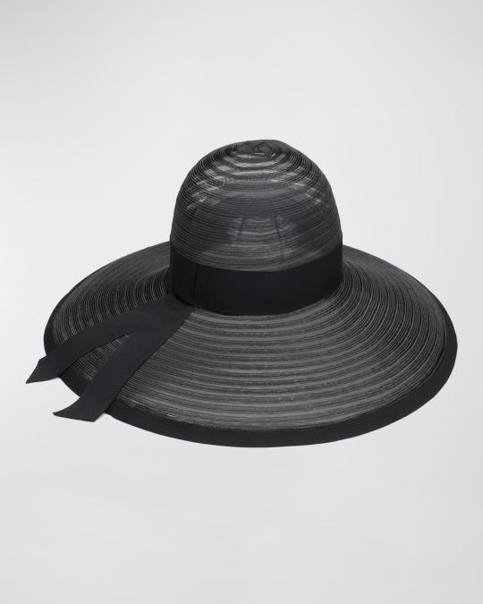 Something Special Sheer Black Sun Hat Something Special- Brimmed Hat w/ Accent main image 4