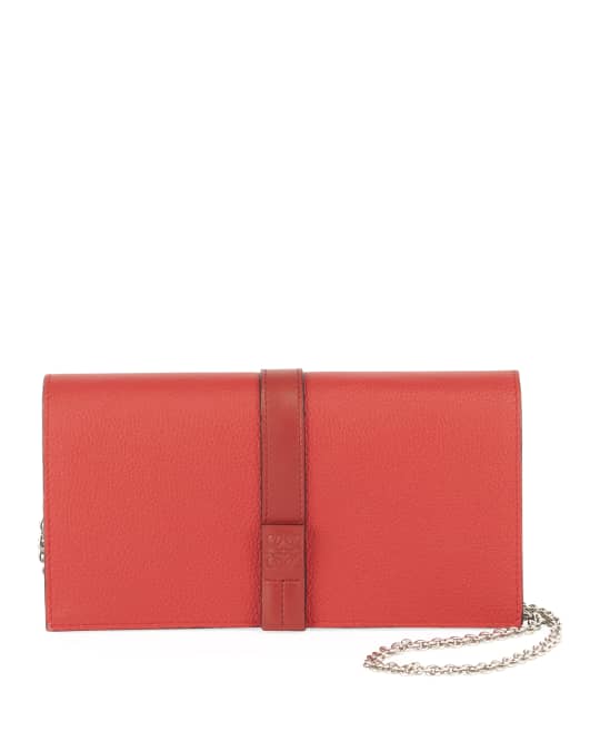 Loewe Calfskin Leather Wallet On A Chain | Neiman Marcus