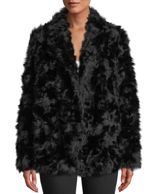 Theory Clairene Jackson Faux-Fur Jacket | Neiman Marcus