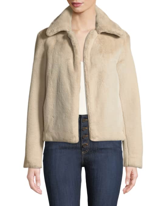 Theory luxe faux fur jacket deals