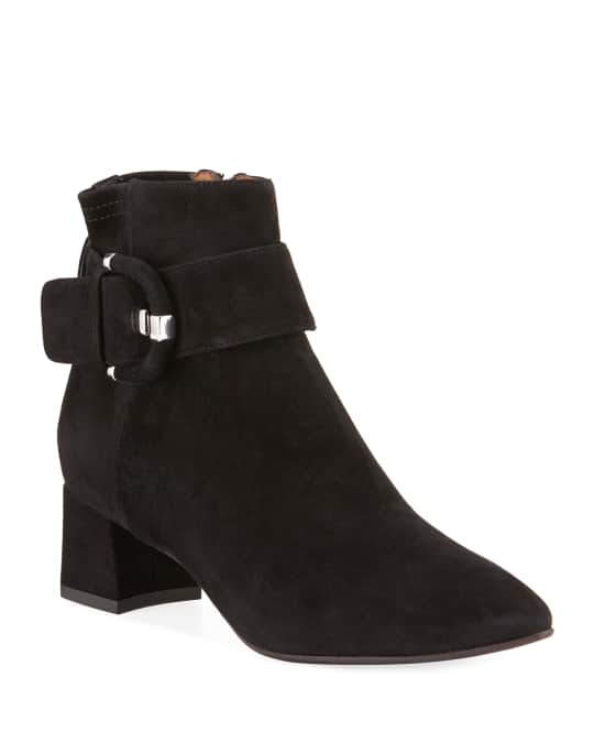 Phiona Suede Block Heel Booties