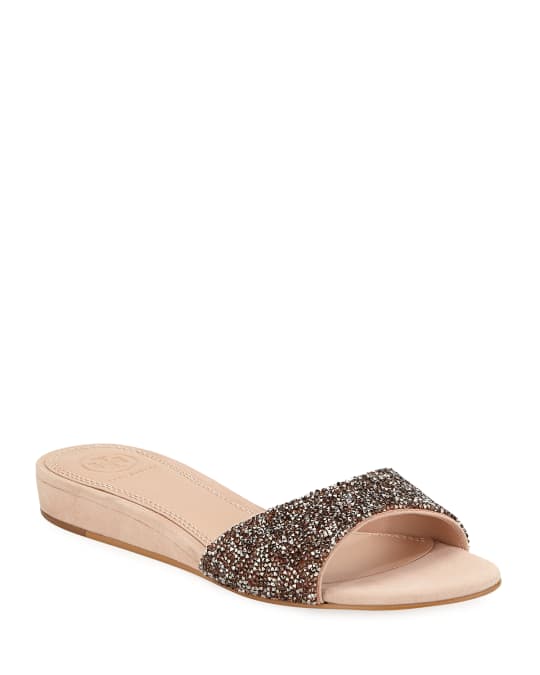 Tory Burch Elodie Glitter Wedge Sandals | Neiman Marcus