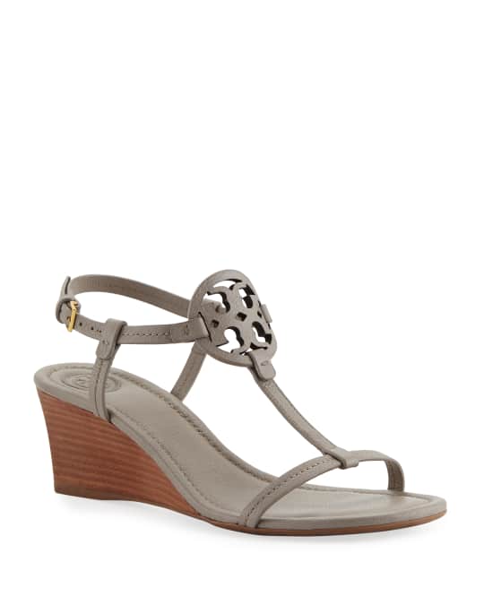Tory burch miller best sale medallion wedge sandals