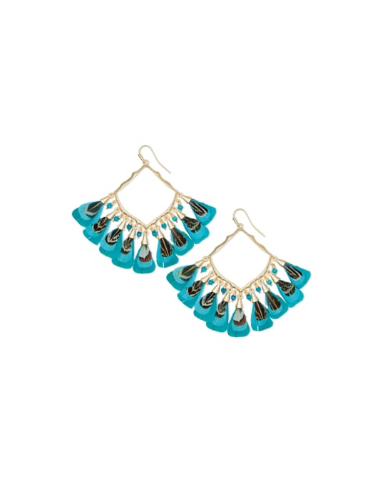 Raven Feather Stone Earrings