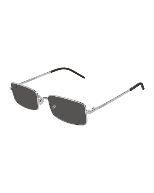 Saint Laurent Men s Slim Metal Rectangle Sunglasses Neiman Marcus