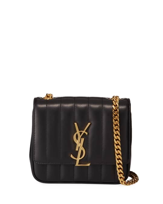 Saint Laurent Vicky Monogram YSL Small Quilted Leather Crossbody Bag ...