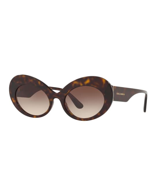 Dolce & Gabbana Oval Acetate Sunglasses | Neiman Marcus