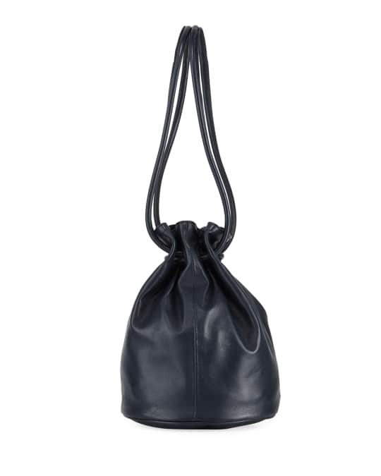 Mansur Gavriel Leather Drawstring Pouch Bucket Bag | Neiman Marcus