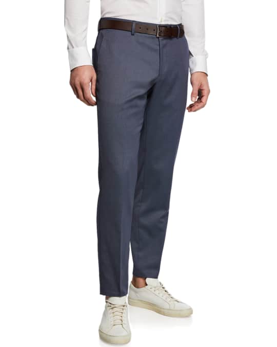 Men's Slim-Fit Micro-Pattern Pants