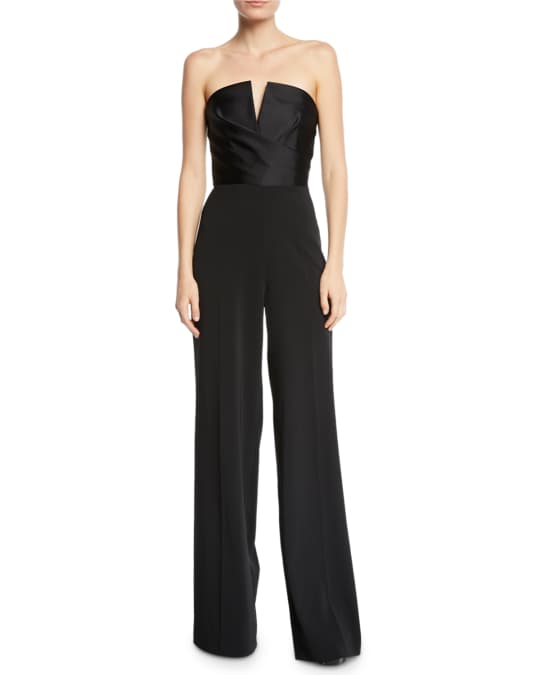 Dawson Strapless V Neck Combo Jumpsuit