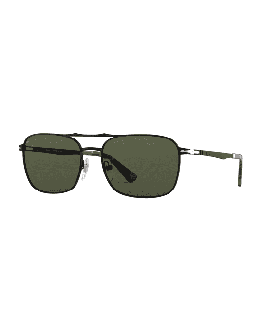 Persol Men's PO2454S Square Metal Sunglasses | Neiman Marcus