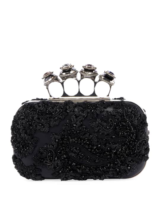 Jewelled Four Ring Clutch Bag