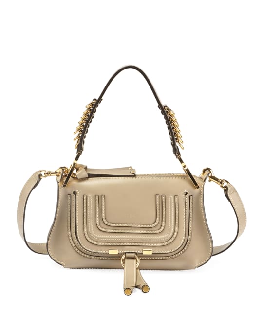 Chloe Marcie Small Shiny Saddle Shoulder Bag | Neiman Marcus