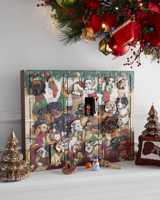 Byers' Choice Dogs Christmas Advent Calendar Neiman Marcus