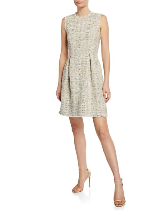 Rebecca taylor sleeveless rainbow tweed dress sale