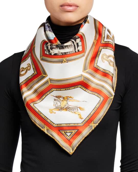 Archive scarf print deals silk square scarf