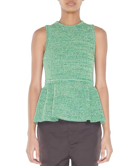 Tibi peplum sale knit top