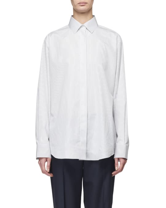 THE ROW Big Sisea Cotton Poplin Shirt | Neiman Marcus