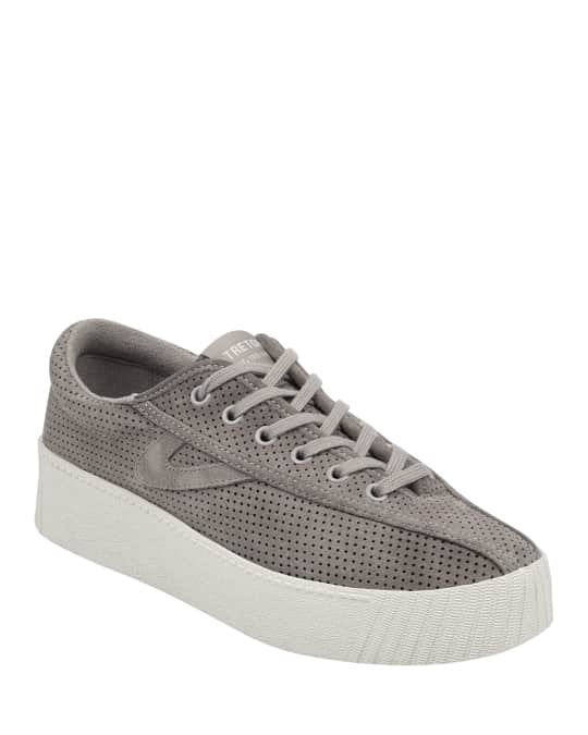 Bold perforated platform sneaker tretorn hotsell