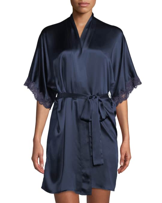 Bijoux Short Silk Robe 