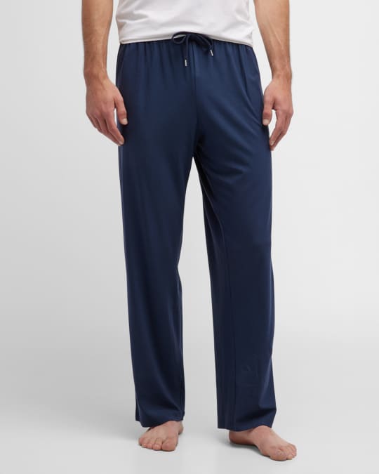 Derek Rose Jersey-Knit Lounge Pants, Navy | Neiman Marcus