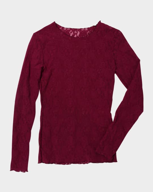 Signature Lace Unlined Long-Sleeve Tee
