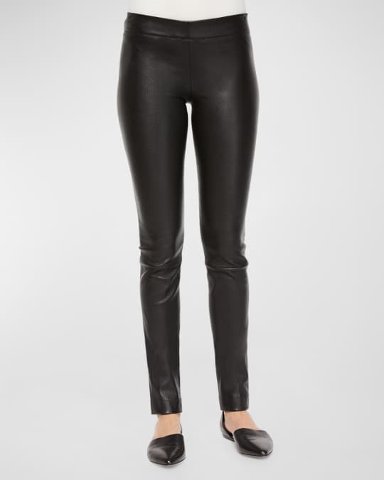 The row leather leggings top