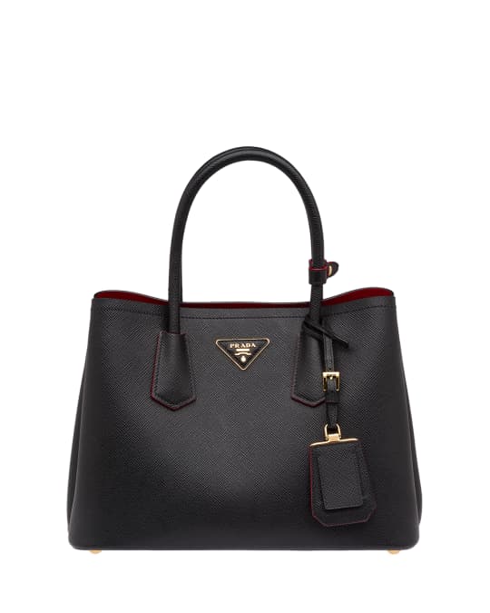 Prada Saffiano Leather Small Double Bag | Neiman Marcus