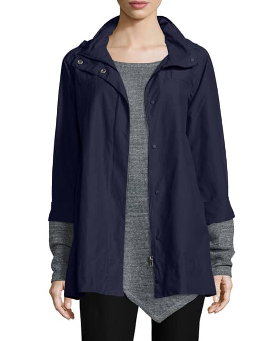 Eileen fisher hooded a line deals jacket