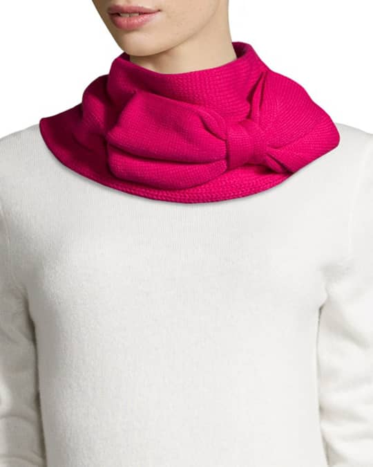 kate spade new york knit bow cowl infinity scarf | Neiman Marcus