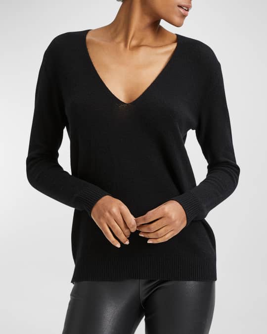 Theory Adrianna Cashmere V Neck Sweater Neiman Marcus
