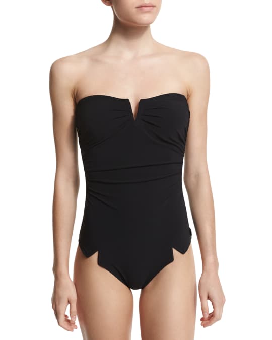 Serena - One-Piece Swimsuit with Pleated Fabric & Chain Details main image 1