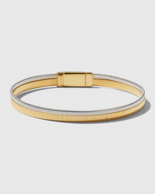 Marco Bicego Masai Two-Row 18K Yellow & White Gold Bracelet  display picture 3