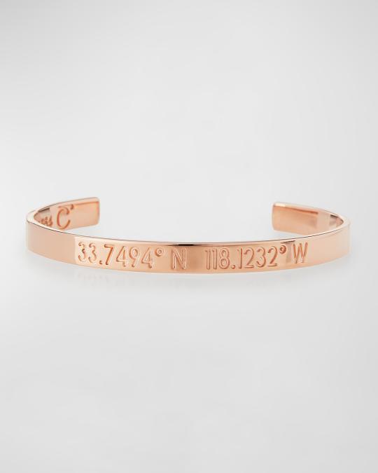 Coordinates Collection Legend Engraved Bangle Bracelet  Miami Coordinates Collection Legend Bangle Gold main image 1