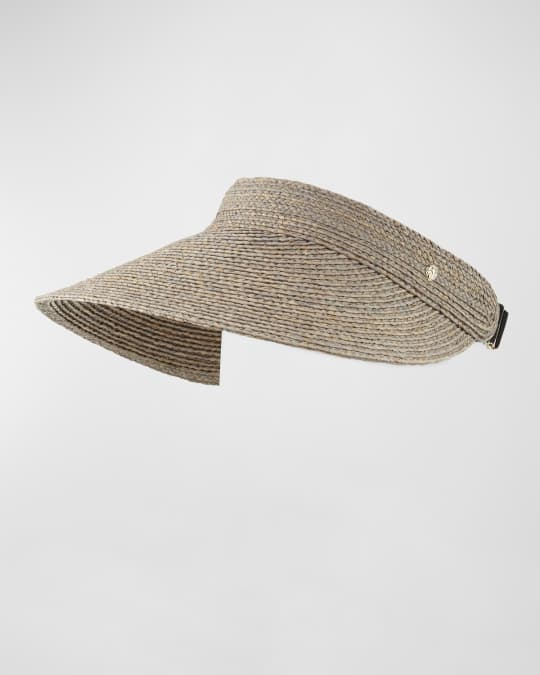Helen Kaminski Kirsten Raffia Wide-Brim Visor | Neiman Marcus
