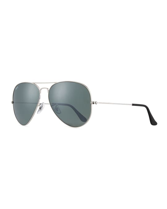 Ray-Ban Cry Mirrored Aviator Sunglasses, Silver | Neiman Marcus