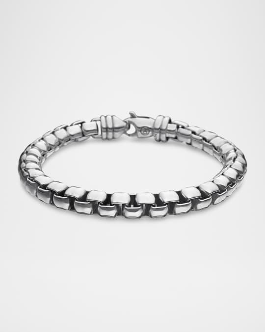 David Yurman Men's Box Chain Bracelet in Silver, 7mm | Neiman Marcus