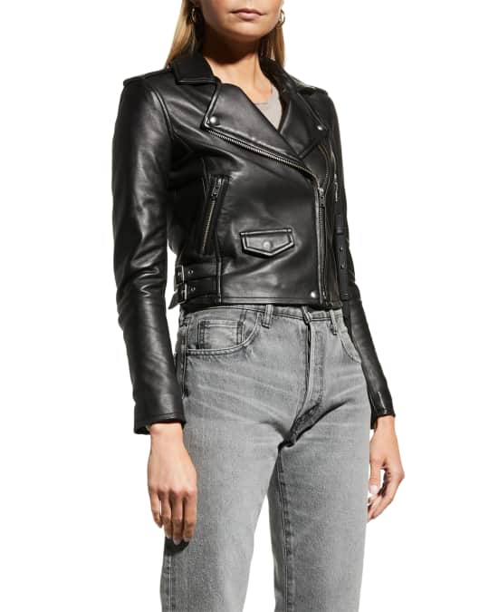 Iro Ashville Cropped Leather Jacket Neiman Marcus