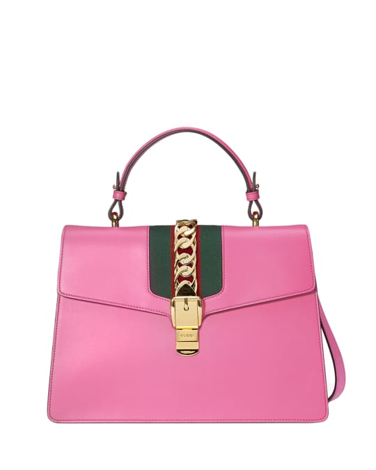 Gucci Sylvie Leather Top-Handle Satchel Bag | Neiman Marcus