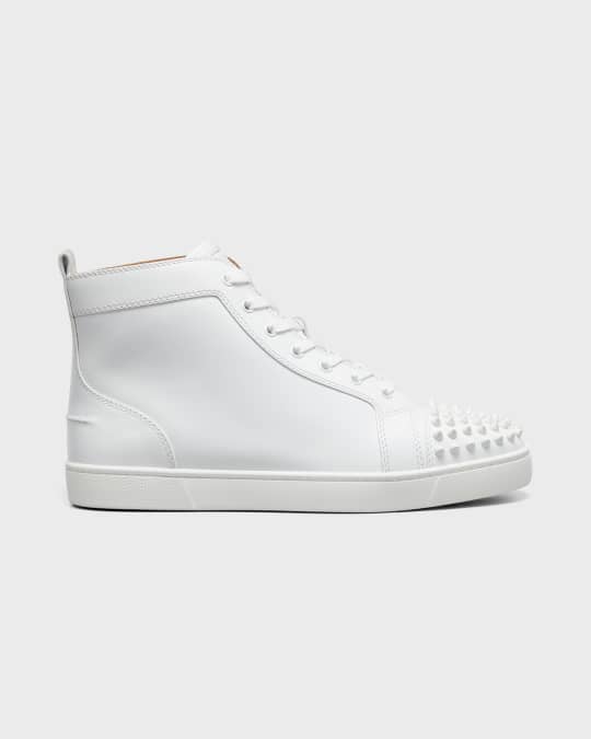 Christian Louboutin Men's Lou Spikes 2 Patent Leather High-Top