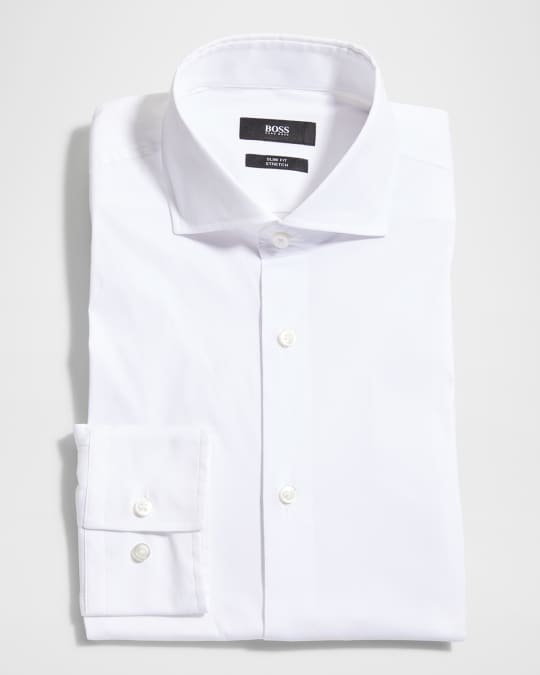 BOSS Men's Jason Basic Slim-Fit Solid Stretch Dress Shirt | Neiman Marcus