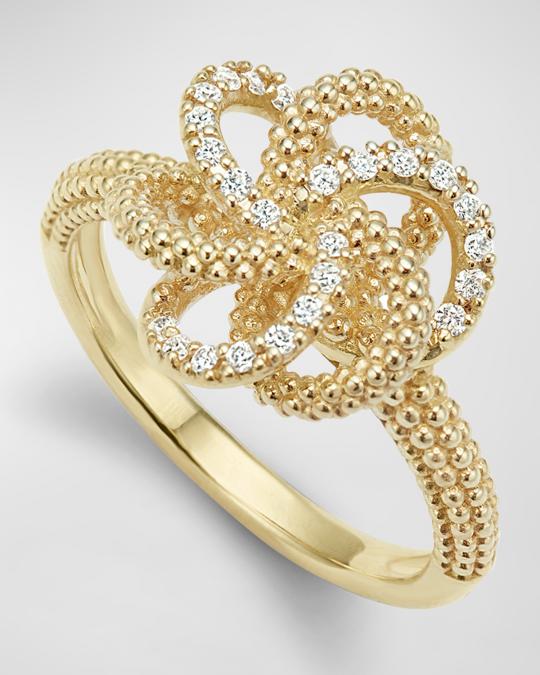 LAGOS Love Knot 18K Diamond Ring, Size 7 | Neiman Marcus
