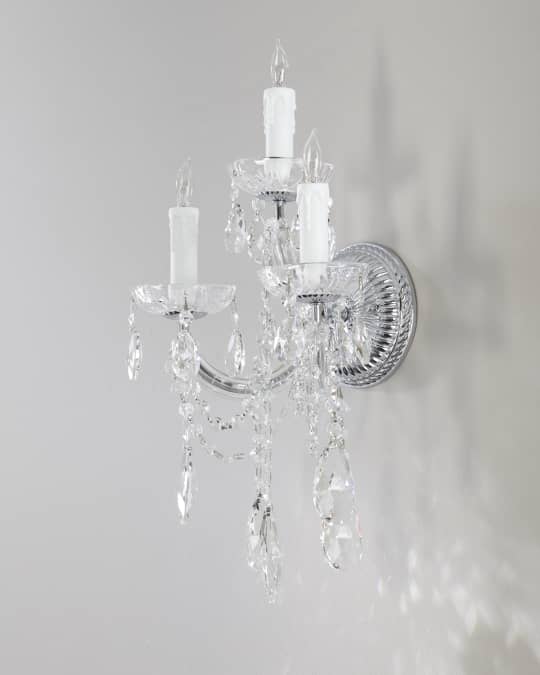 Ariana Three-Light Crystal Sconce