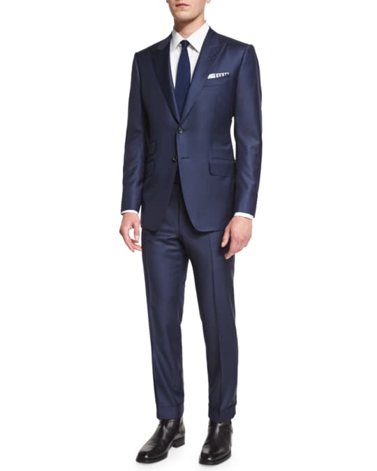 専用 TOM FORD スーツ2点セット O'connor 56 ネイビー TOM FORD O'Connor Base Sharkskin Two-Piece Suit, Bright Navy